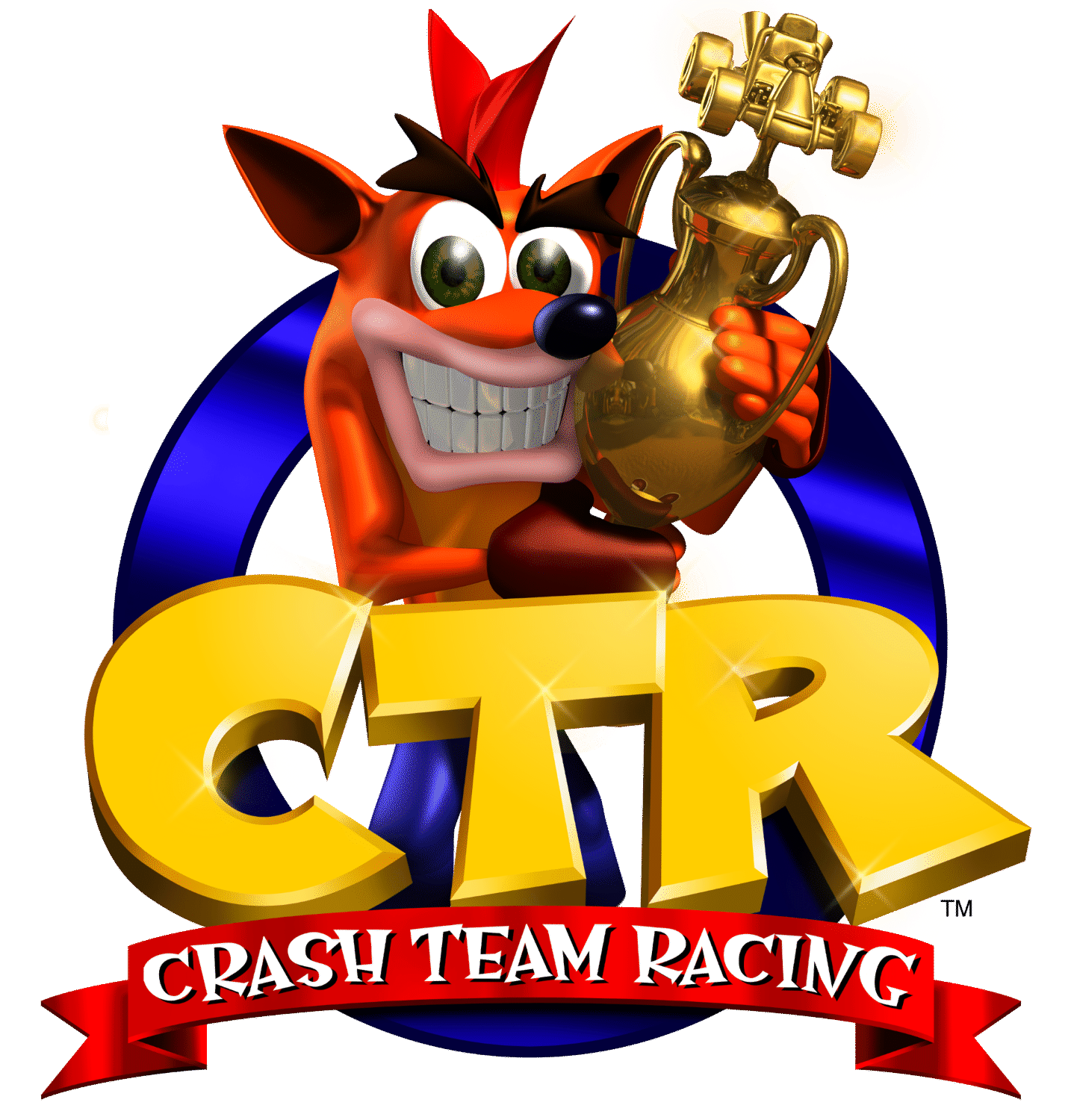 CTR Crash Team Racing logo for Playstation